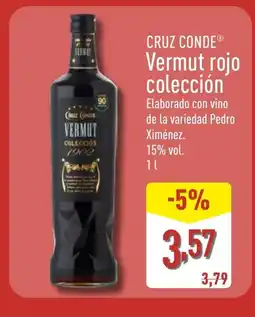 ALDI CRUZ CONDE Vermut rojo colección oferta