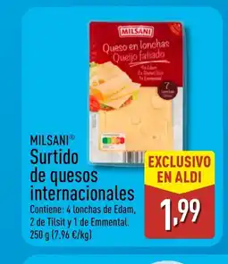 ALDI MILSANI Surtido de quesos internacionales oferta