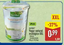 ALDI GUTBIO Yogur natural ecológico XXL oferta