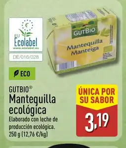 ALDI GUTBIO Mantequilla ecológica oferta