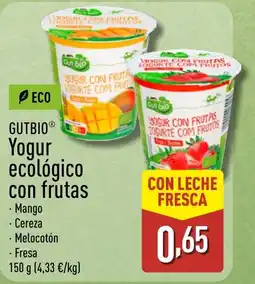ALDI GUTBIO Yogur ecológico con frutas oferta