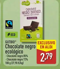 ALDI GUTBIO Chocolate negro ecológico oferta