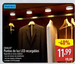 ALDI CASALUX Puntos de luz LED recargables oferta