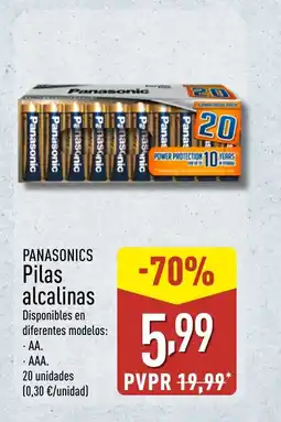 ALDI PANASONICS Pilas alcalinas oferta
