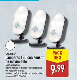 ALDI CASALUX Lámparas LED con sensor de movimiento oferta