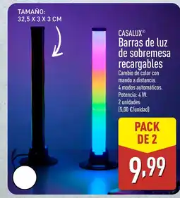 ALDI CASALUX Barras de luz de sobremesa recargables oferta