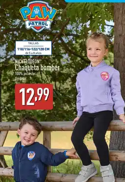 ALDI NICKELODEON Chaqueta bomber oferta