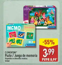 ALDI CLEMENTONI Puzle Juego de memoria oferta