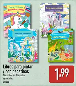 ALDI Libros para pintar / con pegatinas oferta