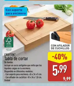 ALDI CROFTON Tabla de cortar oferta