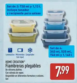 ALDI HOME CREATION Fiambreras plegables oferta