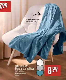 ALDI HOME CREATION Manta con relieve oferta