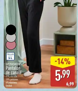 ALDI UP2FASHION Pantalón de canalé oferta