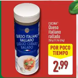 ALDI CUCINA Queso italiano rallado oferta