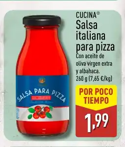 ALDI CUCINA Salsa italiana para pizza oferta