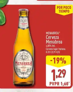 ALDI MENABREA Cerveza Menabrea oferta