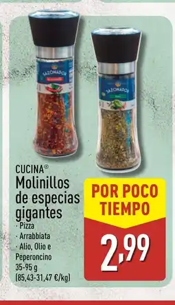 ALDI CUCINA Molinillos de especias gigantes oferta