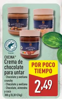 ALDI CUCINA Crema de chocolate para untar oferta