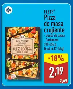 ALDI FLETE Pizza de masa crujiente oferta