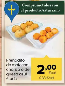 Autoservicios Familia Preñadito de maíz con chorizo o de queso azul oferta