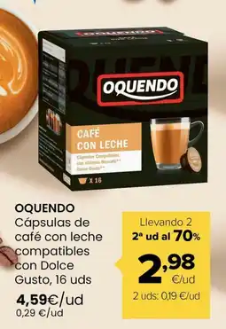 Autoservicios Familia OQUENDO Cápsulas de café con leche compatibles con Dolce Gusto oferta