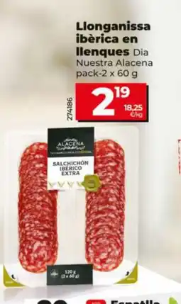 Dia Llonganissa ibèrica en llenques oferta