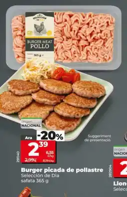 Dia Burger picada de pollastre oferta