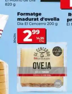 Dia Formatge madurat d'ovella oferta