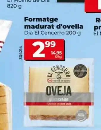 Dia Formatge madurat d'ovella oferta