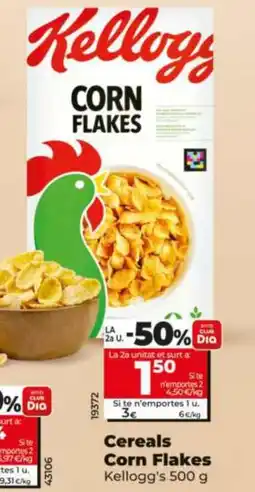 Dia KELLOGG'S Cereals Corn Flakes oferta