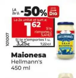 Dia HELLMANN'S Maionesa oferta