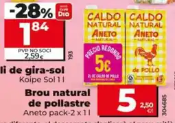 Dia Brou natural de pollastre oferta