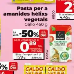 Dia Pasta per a amanides hèlixs vegetals oferta