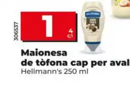 Dia HELLMANN'S Maionesa de tòfona cap per avall oferta