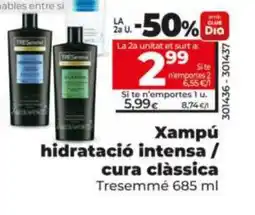 Dia Xampú hidratació intensa / cura clàssica oferta