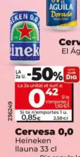 Dia HEINEKEN Cervesa 0,0 oferta