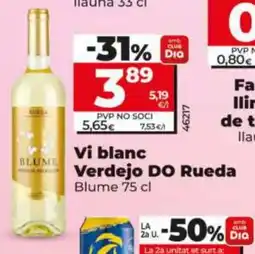 Dia Vi blanc Verdejo DO Rueda oferta
