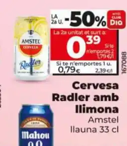 Dia Cervesa Radler amb llimona oferta
