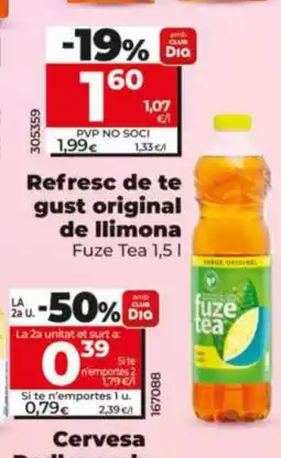 Dia Refresc de te gust original de llimona oferta