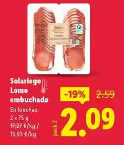 Lidl Solar viejo - lomo embuchado oferta