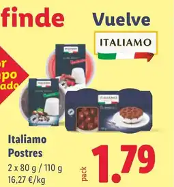 Lidl ITALIAMO Postres oferta