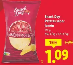 Lidl SNACK DAY Patatas sabor jamón oferta