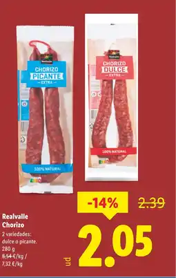Lidl REALVALLE Chorizo oferta
