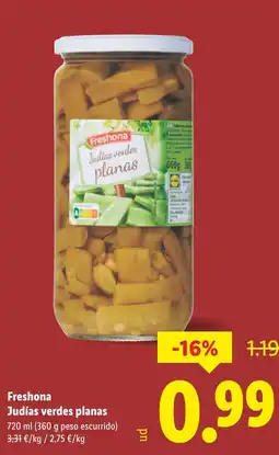 Lidl FRESHONA Judías verdes planas oferta