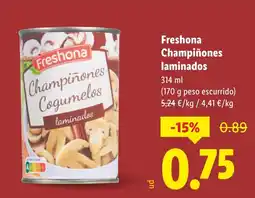 Lidl FRESHONA Champiñones laminados oferta