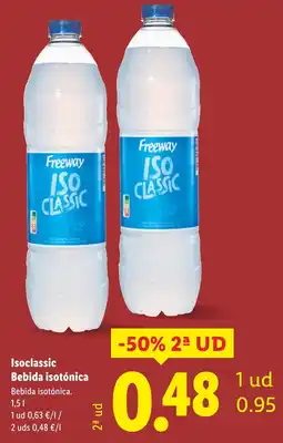 Lidl FREEWAY Isoclassic Bebida isotónica oferta
