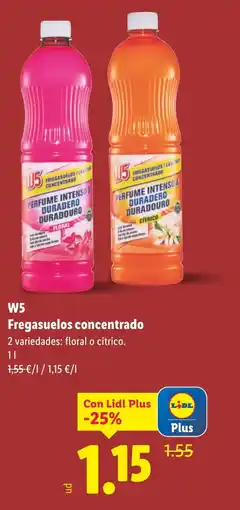 Lidl W5 Fregasuelos concentrado oferta