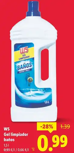 Lidl W5 Gel limpiador baños oferta