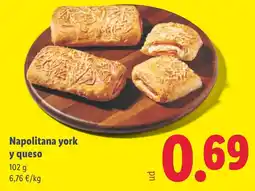 Lidl Napolitana york y queso oferta
