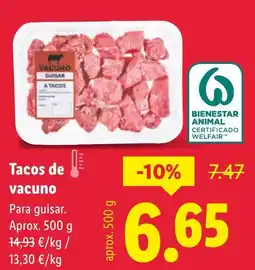 Lidl Tacos de vacuno oferta